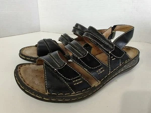 JOSEPH SEIBEL Black  Leather  Sandals EU40  - Picture 1 of 7