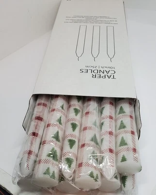 12 Pack White christmas Taper Candles, 10 Inch Unscented Long Taper Candles - Image 1 of 2