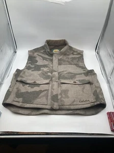 Cabelas Outfitters Herren XL Wollweste Camouflage Jagd Outdoor Full Zip schwer selten - Bild 1 von 16