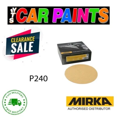 Mirka Gold 150mm P240, PSA (Stick-It) No Holes, Box of 100