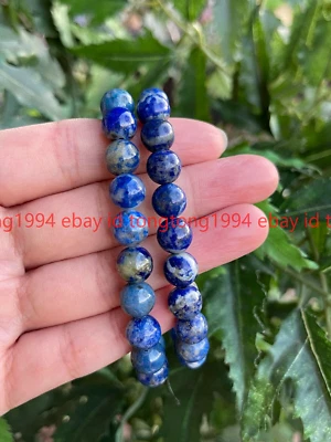 Klasse A++ 2Stück Lapis Lazuli Perle Armband 6/8/10mm, Original Edelstein - Bild 1 von 3