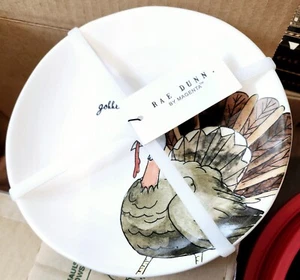 Rae Dunn Gobble Teller 4 Thanksgiving Truthahn 8" Salat/Dessertteller Bauernhaus Neu - Bild 1 von 8