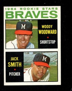 1964 TOPPS #378 WOODY WOODWARD/JACK SMITH NMMT (RC) BRAVES ROOKIES *X64500