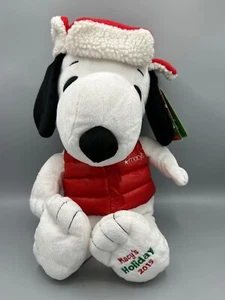 Macy's Holiday 2015 Snoopy Peanuts Plush NWT - Picture 1 of 7