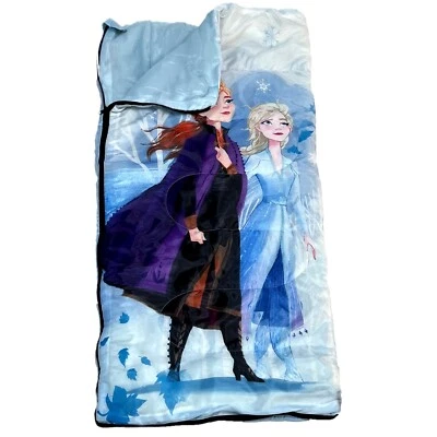 Disney Frozen Sacco a Pelo 140 x 70cm Coperta Campeggio Asilo Scuola Bambini - Immagine 1 di 3