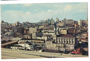 Aerial SKYLINE of NEW ORLEANS Buildings French Quarter Louisiana LA Postcard - Picture 1 of 2