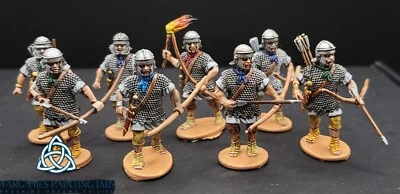 Juego de Arqueros Auxiliares Romanos Imperiales Tempranos Pintados para Juego de Guerra Choque de Lanzas Foto 1 de 4