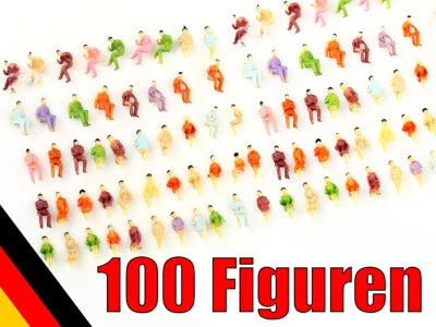 100 Stück Spur Z Figuren sitzende Reisende - ideal für Waggons - Konvolut 1:200