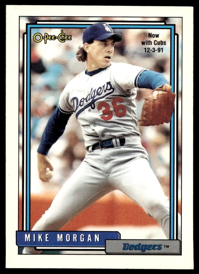 1992 O-Pee-Chee Mike Morgan Chicago Cubs #289 - Image 1 of 2