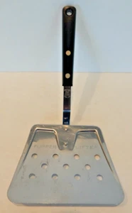 Vintage Ekco Forge Flipper Lifter Wide Spatula Black Handle Stainless Steel USA - Picture 1 of 7