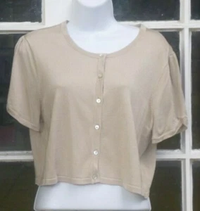FENN WRIGHT MANSON oatmeal colour crop cardigan BNWT Size 16 RRP £59 - Picture 1 of 3