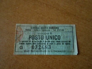 BIGLIETTO CINEMA NUOVO ROMANO TORINO ANNI 70 - Picture 1 of 2