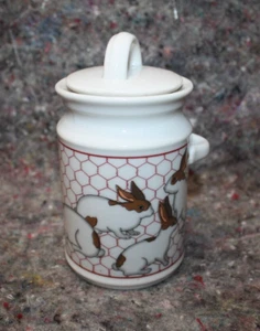Vintage Takahashi San Francisco Porzellan Dose mit Deckel Haustier Kaninchen Keramik Japan - Bild 1 von 8