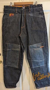FUBU Platinum Jeans Herren 38 34 schwarz Fat Albert bestickt Grafik selten VINTAGE - Bild 1 von 12