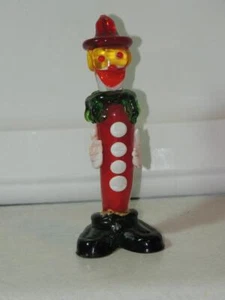 PAYASO CRISTAL SOPLADO A MANO MURANO 6 1/2" CHILE ROJO - Imagen 1 de 8