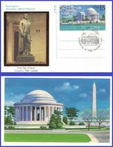 USA5 #UX144 U/A COLORANO SILK FDC Jefferson Memorial - Picture 1 of 1