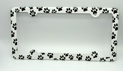  ANIMAL FRIEND LOVE METAL CAR LICENSE PLATE FRAME. DOG CAT PAW CAR LICENSE FRAME - Image 1 of 4