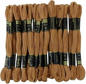 Anchor Embroidery Thread Stranded Cotton Threads Cross Stitch Hand Sewing Brown - Picture 1 of 5