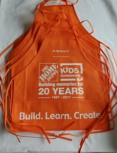 Home Depot Kinder Schürzen orange Werkstatt Bauen Lernen Erstellen 5 Stück - Bild 1 von 7