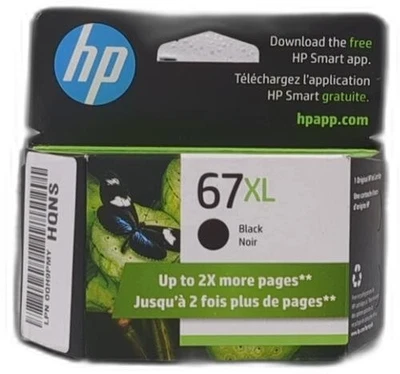 Cartucho de tinta HP 67XL negro de alto rendimiento para impresoras HP | Funciona con impresora Foto 1 de 4