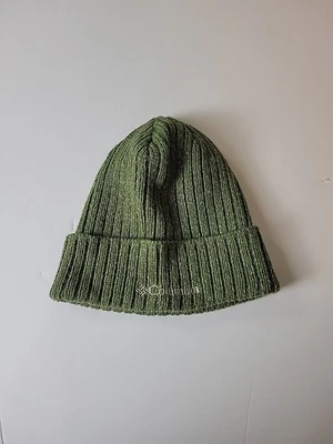 Columbia Green Ribbed Knit Watch Cap Winter Hat Beanie Unisex Adult One Size  - Image 1 of 4