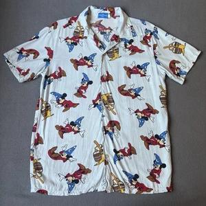 Tokyo Disney Resort 2023 Hawaiian Aloha Large Shirt Fantasia Sorcerer Mickey - Picture 1 of 10