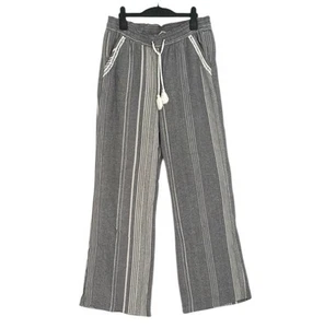 Jolt Stripe Linen Blend Drawstring Elastic Pants, Size 3/26 - Picture 1 of 9