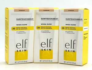 (3er-Set) E.L.F Skin Whoa Glow LSF 30 Sonnenschutz + Make-up-Grundierung (EXP 4/2026) - Bild 1 von 5