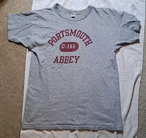 Vintage 80s Champion Shirt Porstmouth Abbey Heather Gray Size XL Single Stitch - Picture 1 of 8