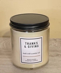 Bath & Body Works White Barn 1-Wick Scented Wax Candle 7oz - Thanks & Giving - Picture 1 of 7