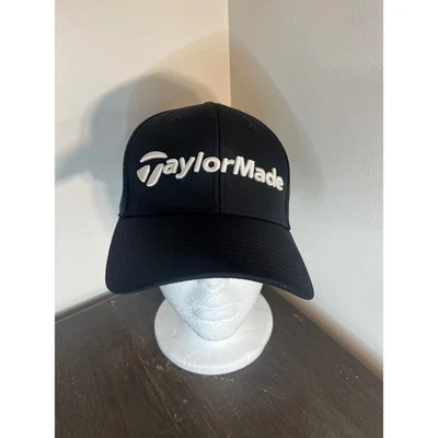 Gorra de golf TaylorMade negra ajuste flexible logotipo bordado para hombre L XL Foto 1 de 4