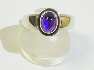 Georg Jensen Sterling Silver 925 x Amethyst Model Number 46C Ring with Box - Picture 1 of 5