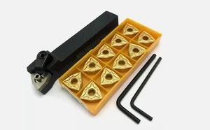 MWLNR08 & WNMG080408-MA Gold 10Pcs: Carbide Turning Tool Holders & Inserts Combo - Picture 1 of 1