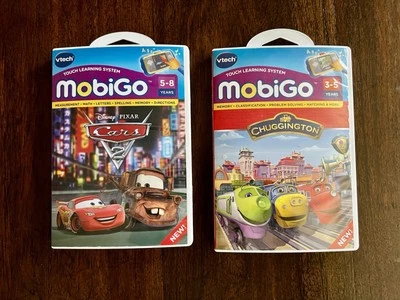 Cars 2 & Chuggington VTech MobiGo Games w/ Cases – Educational Lot - Image 1 of 4