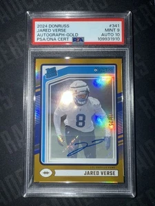 2024 PANINI DONRUSS #341 JARED VERSE AUTOGRAPH-GOLD /25 POP 1! None Higher - Picture 1 of 3