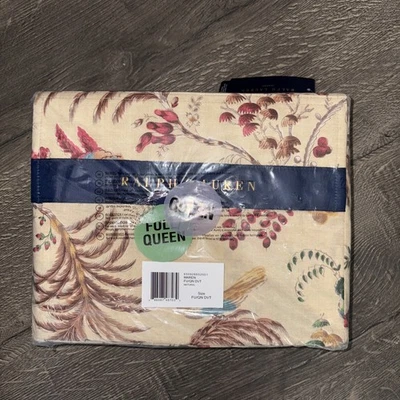 Ralph Lauren Maren Full/Queen Duvet Cover Tropical Floral  Bird Print NWT $375 - Image 1 of 2
