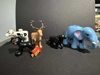 Lego Minifigures.  Large Animals. Deer, Elephant, Puma, Dog, Cow.  Lot Of 5 - Image 1 of 4