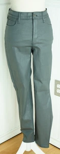 White House Black Market Gr. 4S High-Rise Skinny beschichtete Jeans anthrazit schwarz - Bild 1 von 4
