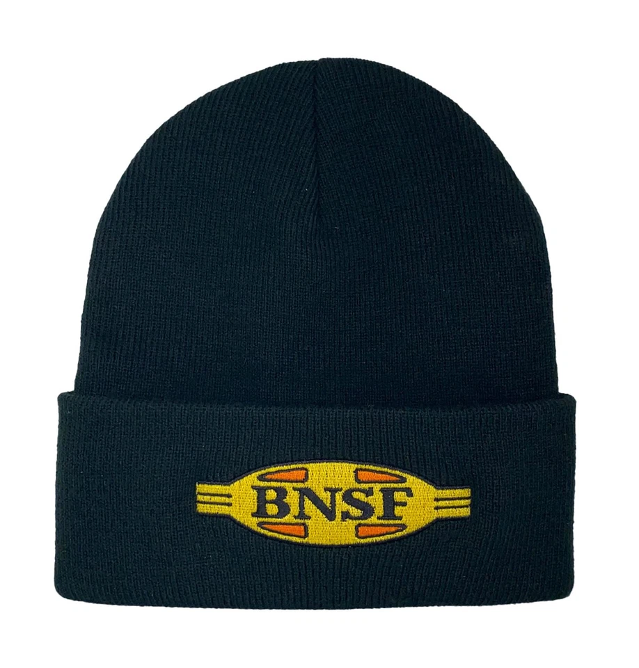 BNSF Railway Cigarband Embroidered Beanie Cap #40-0061BN Foto 1 de 1