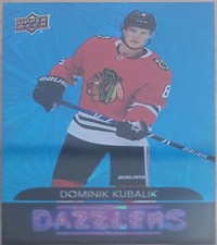 2020-21 UD Series 2 Blue Dazzlers DZ-59 Dominik Kubalik Blackhawks