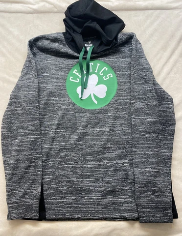 Boston Celtics Hoodie Mens Extra Large Gray NBA Cover