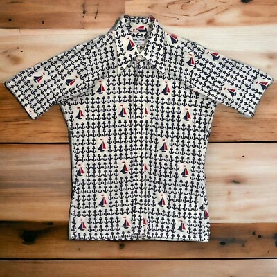 Camisa abotonada vintage Prince Igor de capitanes de Birmania anclas y veleros Foto 1 de 4