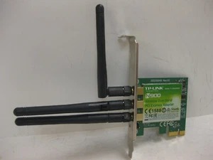 TP-Link TL-WDN4800 N900 Dual Band Wireless PCI Express Adapter w/ antennas PCIe - Afbeelding 1 van 12