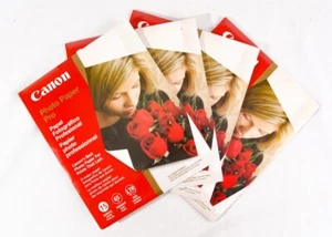 Canon Photo Paper Pro High Gloss, 60 Sheets Total, 8.5x11, Lot of 4 Packs x 15 - Picture 1 of 3
