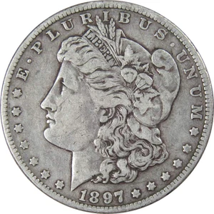 1897 O Morgan Dollar F Fine 90% Silver $1 US Coin Collectible - Picture 1 of 1