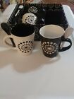 STARBURST Ceramic 8 oz Coffee Cups with Spoons