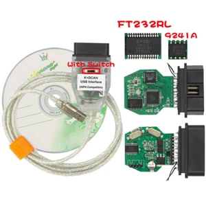 Cable de diagnóstico INPA para chasis BMW E K+DCAN FT232RL con S con interruptor - Imagen 1 de 4