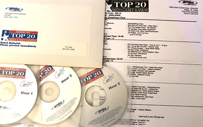 4/8/00 CASEY KASEM AMERICAN TOP 20; 3 LDD, 5 TOP HITS MINI SHOWS, FEATURES, MINT - Image 1 of 4