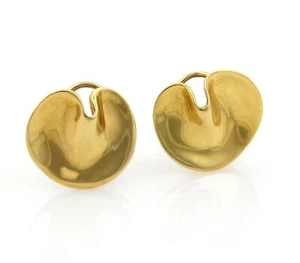 Tiffany & Co. 18k Yellow Gold Round Curved Post Earrings - Picture 1 of 5