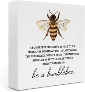 Inspirierende Hummel Dekor Geschenke Holz Box Schild 5 x 5 cm Hummel - Bild 1 von 7